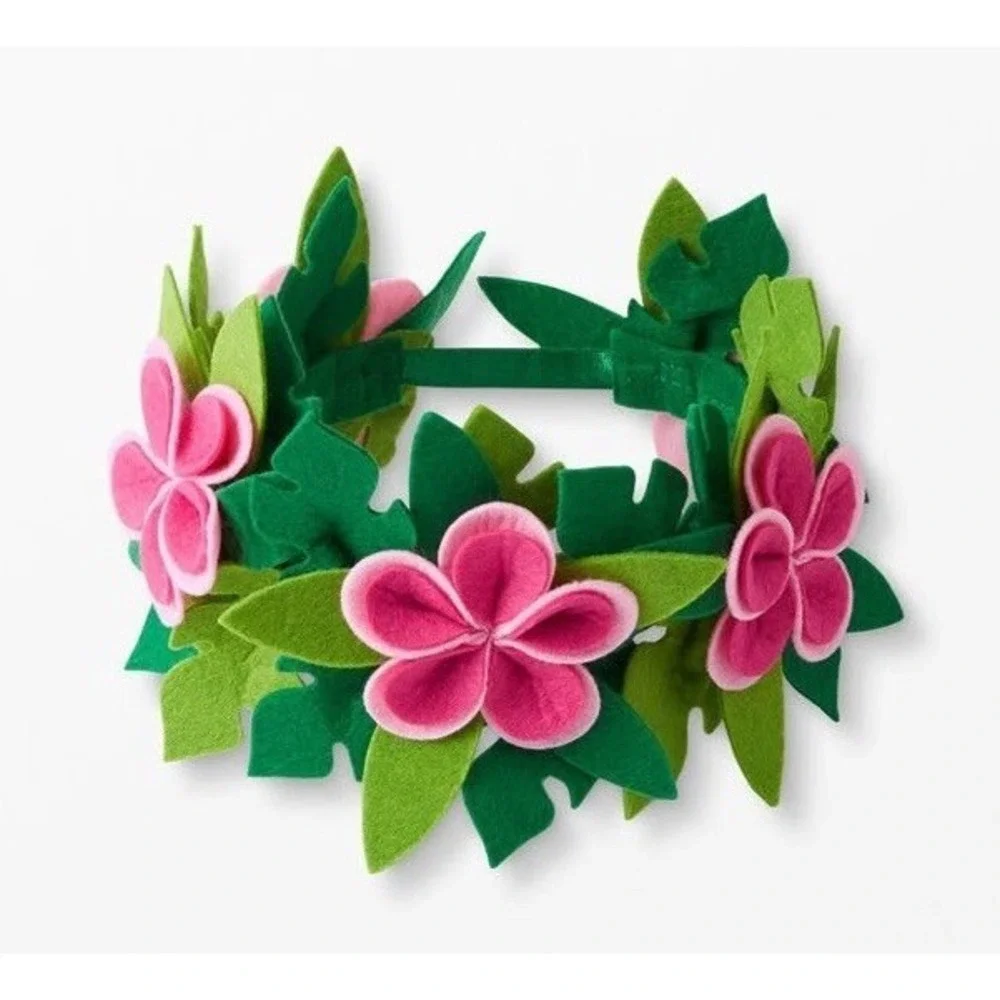Disney Hanna Andersson Moana Flower Crown Felt Plumeria Headband Costume